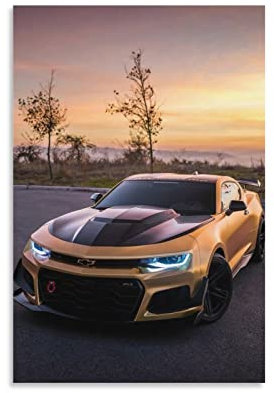 Auto-Poster Chevrolet Camaro Zl1, dekoratives Gemälde, Leinwand, Wandkunst, Wohnzimmer, Poster, Schlafzimmer, Gemälde, 30 x 45 cm