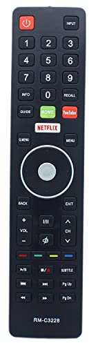 RM-C3228 Télécommande de rechange pour téléviseur JVC LT32N3105A LT55N6105A LT55N7105A LT58N7105A LT65N7105A LT-32N3105A LT-55N6105A LT-55N7105A LT-58N7105A 7105A LT-65N7105A