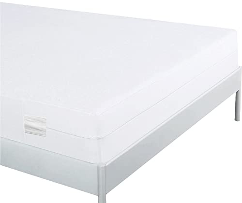 Bedecor Wasserdichter Matratzenbezug 200 x 200 x 25 cm, mit Reißverschluss Matratzenschoner 200 x 200 cm Baumwolle, Elastischer Anti Milben Matratzenschutz, Atmungsaktiver Matratzenhülle