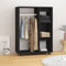INLIFE Kleiderschrank Schwarz 80x40x110 cm Holzwerkstoff,Schwarz,26.1KG,808514