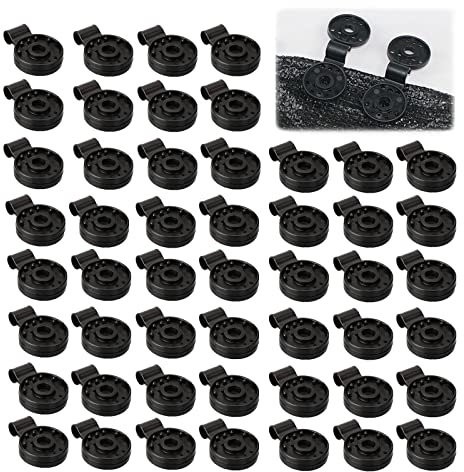 YEJAHY 50 clips de plástico para tela de protección, clip especial con ojal, red de sombra, clip de red de jardín, para piscina, jardín, flores, sombra de césped