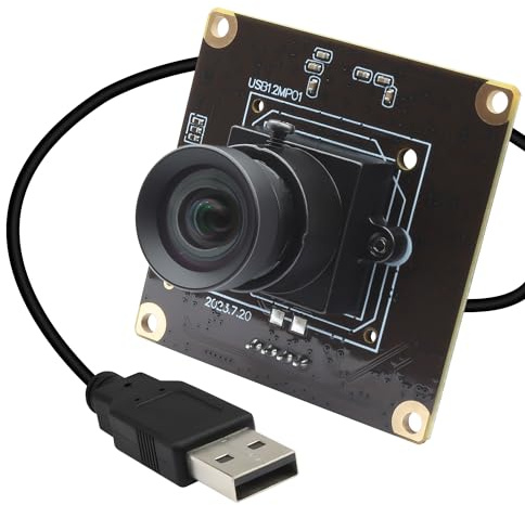 MMlove Module de caméra USB à obturateur global 1200p 90 fps Webcam haute vitesse Angle de vision 68° 2 MP Lightburn Caméra PC Webcam pour VR reconnaissance faciale Streaming, PC/ordinateur portable