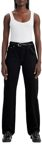 Levi's Women's 501 90's Regular OR Straight, Rinsed Blacktop, 23W / 32L