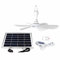 Outdoor Solar Ceiling Fan,Solar Powered Hanging Fan,Silent USB Powered Ceiling Canopy Fan With USB,6 Blade Quiet Small DC USB Ceiling Fan,Hanging Fan For Camping Bed Dormitory Tent Room White 6W10W