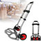 JOIEYOU Aluminium Sackkarre Klappbar Bollerwagen Faltbar Transportwagen Transportkarre Handkarre Trolley Gepäckwagen mit Anti-Rutsch Ladefläche Ausziehbarem Griff Belastbar bis 80 kg