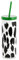 kate spade new york Insulated Tumbler with Reusable Straw, Leopard Print 24 Ounce Acrylic Travel Cup with Lid, Modern Leopard
