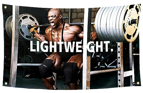 Ronnie Coleman leichte Flagge, lustige Poster, Wandteppiche, langlebige Männerhöhle, Wandflagge mit Messingösen, 90 x 150 cm, Flagge für Studentenwohnheim, Raumdekoration, Outdoor, Schlafzimmer,
