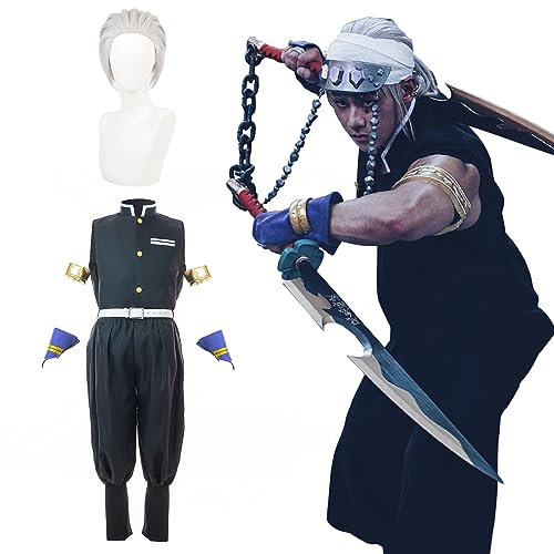 Fiamll Tengen Uzui Cosplay Kostüm Anime Dämonentöter Uzui Tengen Kostüm Kimono Halloween Karneval Kostüm Uzui Cosplay Outfits M