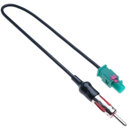 Câble Adaptateur D'antenne de Radio FM AM Fakra Mâle vers DIN Mâle pour Voiture avec Connecteur Véhicule Stéréo Antenne Automatique 12-24V Compatible avec Ford BMW VW Volkswagen HD CD Media Récepteur
