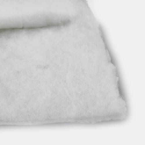 JPstraps Ouate rembourrée au mètre (160 cm de large, 50 à 150 g/m²) - Napa en microfibre 100 % polyester pour tapisserie, vêtements, coussins et couettes (Blanc 50 g/m², 100 cm x 160 cm)