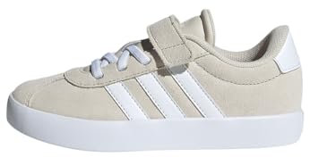 adidas VL Court 3.0 Hook and Loop Shoes Kids Schuhe, Aluminium/Cloud White/Aluminium, 31.5 EU