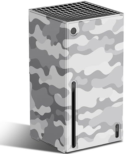 Wraps pour Console Xbox Series X, Coque de Protection magnétique pour Installation Facile, Protection complète Mytrix Custom X-Box Series X, Camouflage Gris