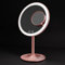 EMKE® Miroir de Maquillage avec lumière, Miroir de Bureau éclairé avec grossissement 1X/3X, Miroir de courtoisie Rond avec 3 réglages de Couleur, contrôle Tactile, Rotation à 90 degrés, Rose