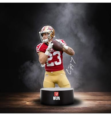 Great Branding San Francisco 49ers NFLPA LED Lampe Licht Logo ** McCaffrey **, Wechselmodus mit 3 unterschiedlichen Farben