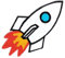 Raumschiff Rakete Space Shuttle Aufnäher zum aufbügeln oder aufnähen Bügelbild Aufbügler für Kleidung gestickter Bügelpatch Applikation Patch Größe 10 x 6,5 cm