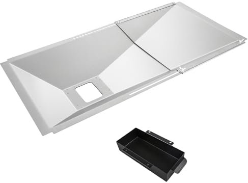 SearCook Universal Grease Tray with Catch Pan for Dyna Glo, Nexgrill, Charbroil, Kenmore, Grill Master, Backyard, Uniflame, Expert Gas Grill, Adjustable Drip Pan for Most 3/4/5 Burner Grills