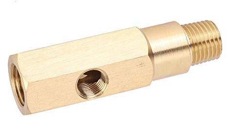 Öldruckmesser-Adapter, Öldrucksensor-T-Anschluss, 1/4 NPT Messing-T-Stück-Sender-Adapter für Auto-Ölschienen