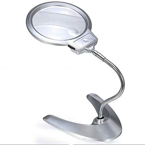 GeRRiT Glas-Schreibtischlampe, Leselupe, HD mit Lampenlupe, 18-fache Reparatur von Mobiltelefonen, elektronische Erweiterungslinse