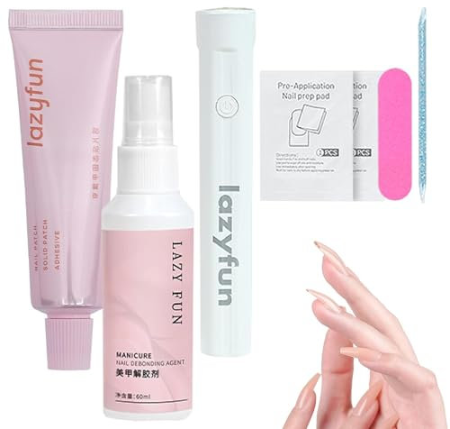 Kolarmo Lazyfun Lazy Fun Nail Glue,Lazyfun Nail Glue,Lazy Fun Nail,Lazy Fun Solid Glue,Lazyfun Value Set Solid Nail Glue Nail Patch Strong Adhesive,Lazy Fun Nail Glue for False Nail