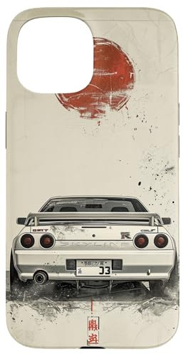 Hülle für iPhone 15 JDM Legendary Gt R 32 Skyline im Vintage-Look