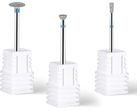 3Pcs 6Pcs Nail Drill Bits Professional, Cuticle Bit for Nail Drill Sanding Bands for Nail Drill Diamond Nail Bits Cuticle Clean for Electric Nail File Machine, Efile Nail Drill Bits