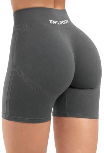 SMILODOX Shorts Leggings Damen Cetrina, Scrunch Radlerhose kurz, Shaped Fit Kurze Sporthose, Hotpants Booty Scrunch, elastischer Bund, angenehm auf der Haut