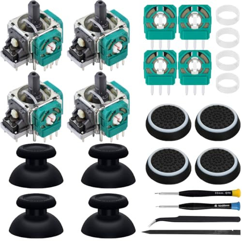 ZHUROUPU Sostituzione Joystick analogico per Xbox One Controller, 3D Thumbstick Module Repalcement per Xbox oneController, Drift danneggiato Joystick (4Pcs)