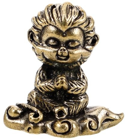ABOOFAN Sun Wukong Statue Handgefertigte Monkey King Figurine Als Teetisch-Dekoration Vintage Design Symbol Für Mut Und Kreatives Für Sammler Und Fans