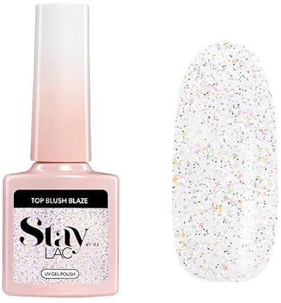 STAYLAC UV Nagellack - Top Coat Gel UV - Blush Blaze Top Blau/Violett/Gold 5 ml - STAYLAC Überlack Für Nägel - UV Lack - Gel Nägel - Nageldesign