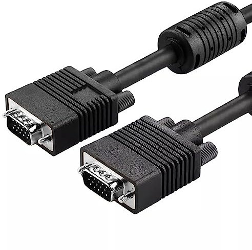 M TECH VGA to VGA Cable, 1.5m, 15 Pin, 1080P Full HD, For PC, Laptop, TV, Projector