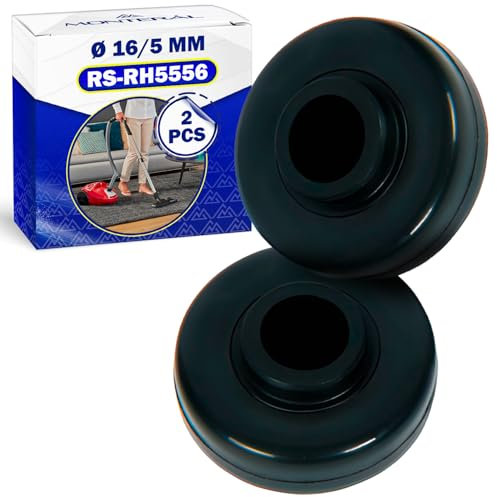 MONTERAL 2 Pezzi Ruote Aspirapolvere a Batteria sotto la Spazzola Ø 16/5 mm Ha Il Codice Originale RS-RH5556 RSRH5556 per Tefal per Rowenta - Garanzia di 10 Anni