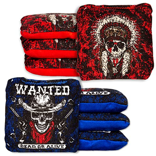 Play Platoon Tournament Series Cornhole Bags - Pro Style Dual Sided Slick and Sticky Side Bags - Set of 8 - Designed in USA