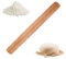 Beech Wooden Rolling Pin, Smooth Non Stick Rolling Pin for Baking Dough, Fondant, Pizza, Cookie, Bread, Professional Without Handles, 30x3cm
