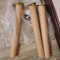 JIAJUTUI001 Buche Massivholz Tischbeine 4er Set - Konisch Schräge Möbelbeine aus Naturholz für Tische - Stabiles Tischgestell Beine für Fernsehschrank Sofa Kommodenbeine Möbelfüße (35CM,Holzfarbe)