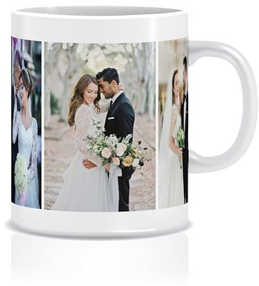 Personalised Mug with Photo & Text | Custom Coffee Mug 11oz | Add 1 Picture & 2 Texts | Ceramic Travel Mug for Him or Her | Perfect Christmas Gifts for Women, Dad, or Friends - Create Your Printed Mug