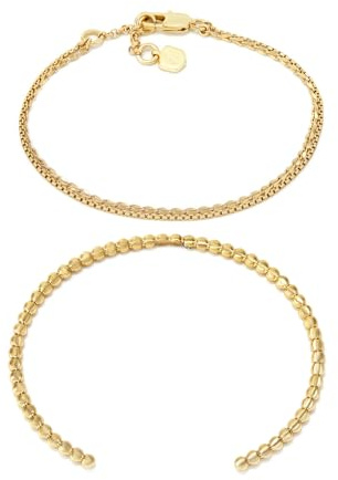 FOSSIL Women's Brass with multi style bracelet set