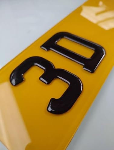 3D Gel Resin Self Adhesive Letters for Car Number Plate (W)