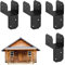 Pergola Roof Brackets - Roof Joint Connector | Heavy Duty Steel Joint Post Connector for Barn Deck Gazebo Terrace Shed Garden Yard