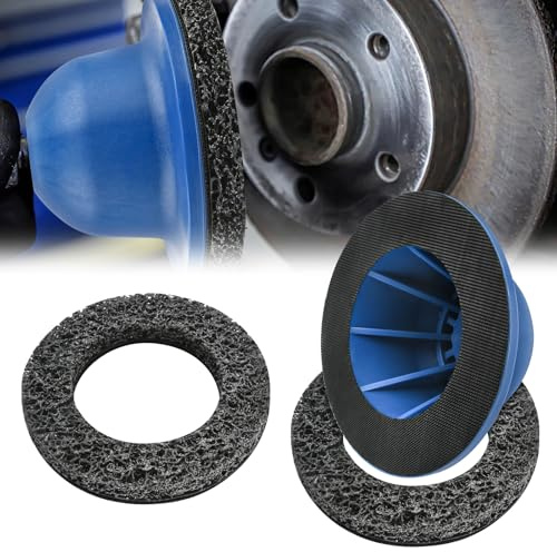 CEOTIS 2Piece Wheel Hub Grinder,Wheel Hub Grinder Car Wheel Hub Cleaning Brush with 150mm, Alumin for 1/2 Impact Wrench,of Rust and Dirt on Wheel Hubs and Brake Discs for Cordless/Air Drill