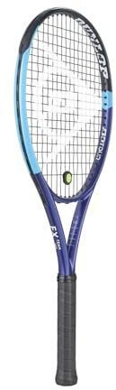 DUNLOP Tennis Racket FX Team 100 Pre-Strung – Recreational Allround Racquet – Grip G4, blue