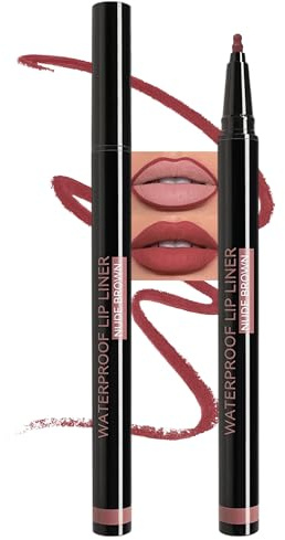Jutqut Wasserfest Lipliner Lip Stain Marker, Matte Lippenkonturenstift, #03 | Langanhaltender, Wischfester, Hochpigmentiert, Seidige Smooth, Not-Stick Cup, ultra-feiner Spitze