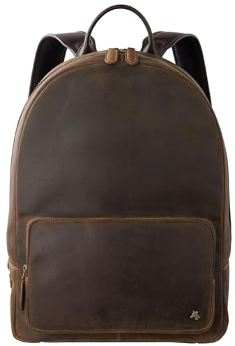 VISCONTI Large Leather Backpack TC92 Oil Tan/Brown