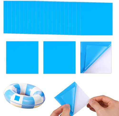 QEQSHQO 20 Stück Pool Flicken Selbstklebend Unterwasser Reparatur, Pool Reparaturset, Selbstklebende Reparaturflicken Pool für Schwimmbecken, Flicken Pool Selbstklebend, Für Wasserbett，Blau