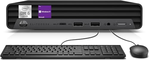HP EliteDesk 800 G6 Mini Ordinateur de Bureau, Intel Core i5-10500, 16 Go de RAM, SSD de 512 Go, Wi-FI, Bluetooth, sans Clavier ni Souris, Windows 11 Pro (reconditionné)