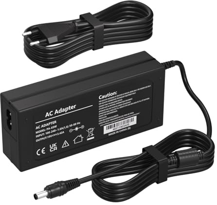 Cargador de 19V, 3,42 A, 65 W para altavoces Bluetooth JBL Xtreme, Xtreme 2 y compatible con Har-man Kardon GO Play, FUGOO Boombox, Teufel ROCKSTER Cross/Go, fuente de alimentación cargador 5,5× 2,5mm