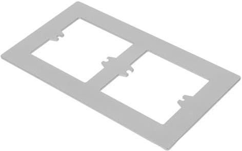 GALPADA Cache Prise Mural Décoratif Type Gris Double Plaque de Protection Électrique Discrète et Facile à Installer Couverture Élégante pour Interrupteur et Prise Compatible Styles