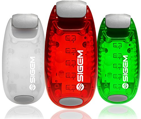 LED Safety Lights (3 Pack) + FREE Bonuses | Clip on Flashing Strobe Light High Visibility for Running Jogging Walking Cycling for Kids Dogs Bicycle Helmet Bike Tail light (White-Red-Green)