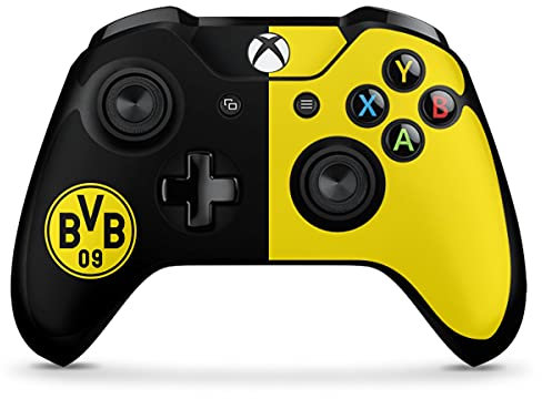DeinDesign Skin kompatibel mit Microsoft Xbox One X Controller Folie Sticker BVB Borussia Dortmund Wappen