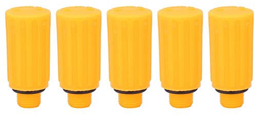Reniflard de compresseur d'air, accessoires de pompe de compresseur d'air de capuchon de ventilation de tige de respiration jaune 5pcs 9mm, pour la plupart des compresseurs d'air à piston