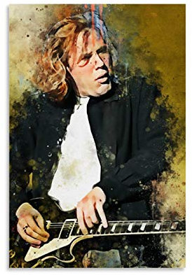 YZLI Kunstdruck auf Leinwand im Stil der 80er Jahre, Jeff Healey, Vintage-Poster und Wandkunst, modernes Familienschlafzimmer, 60 x 90 cm
